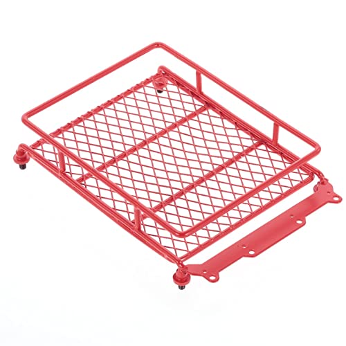 Wivplex Dachgepäckträger, Gepäckträger, 1/10 RC Auto Monstre Truck, for Axial, SCX10 90046 D90 TRX-4 RC Auto Crawler Dachgepäckträger für Spielzeugautos(Red) von Wivplex