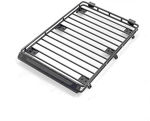 Wivplex Dachträger/Gepäckplatte aus Rohrmetall, for Axial Racing - SCX10 III, for Jeep, Wrangler - Rc Dachgepäckträger für Spielzeugautos(with Light) von Wivplex