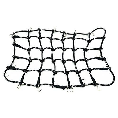 Wivplex Gepäck-Dachgepäcknetz D90 D110, for Traxxas, TRX-4 Trx4 Rc Car 1/10 Maßstab RC Rock Crawler Dachgepäckträger für Spielzeugautos(Black) von Wivplex