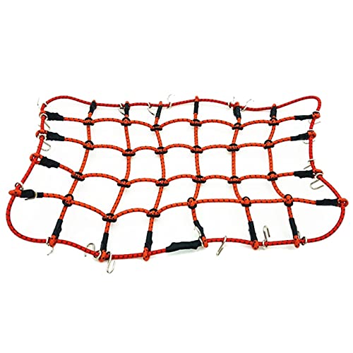 Wivplex Gepäck-Dachgepäcknetz D90 D110, for Traxxas, TRX-4 Trx4 Rc Car 1/10 Maßstab RC Rock Crawler Dachgepäckträger für Spielzeugautos(Red) von Wivplex