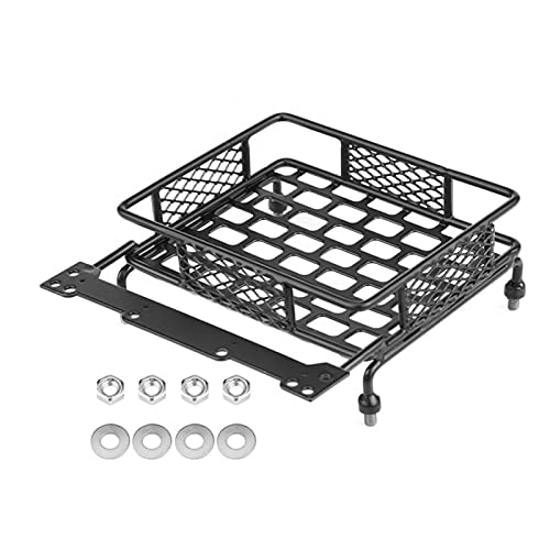 Wivplex Gepäckablage-Dachgepäckträger, for Tamiya, CC01/CR01/D90/SCX10 1/8 1/10 RC Crawler Kletterauto L/M/S Größe Stahl Dachgepäckträger für Spielzeugautos(S Size) von Wivplex
