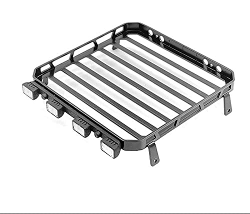 Wivplex Gepäckplatte aus Metall 1/18, for Capo, CUB1 Rc Car Dachgepäckträger für Spielzeugautos(with Light) von Wivplex