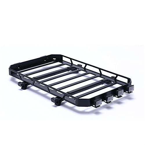 Wivplex Gepäckträger D aus Metall, for Traxxas, Trx4 Bronco Trx6 G63, for Axail, Scx10 Iii Wrangler 1:10 Rc Auto Dachgepäckträger für Spielzeugautos(Luggagefront Light) von Wivplex