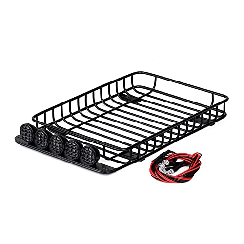Wivplex Gepäckträger Dachgepäckträger 1/10 RC Crawler, for Traxxas, TRX-4 SCX10 90046 SCX10 III AXI03007 Metall Schwarz Mit Lichter Dachgepäckträger für Spielzeugautos Wivplex Gepäckträger Dachgepäckträger 1/10 RC Crawler, for Traxxas, TRX-4 SCX10 90046 SCX10 III AXI03007 Metall Schwarz Mit Lichter Dachgepäckträger für Spielzeugautos von Wivplex