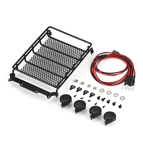 Wivplex Metall-Dachgepäckträger mit Scheinwerferleiste 1/10 RC Auto Offroad-Crawler, for Tamiya, CC01, for Axial, SCX10 D90 Dachgepäckträger für Spielzeugautos Wivplex Metall-Dachgepäckträger mit Scheinwerferleiste 1/10 RC Auto Offroad-Crawler, for Tamiya, CC01, for Axial, SCX10 D90 Dachgepäckträger für Spielzeugautos von Wivplex