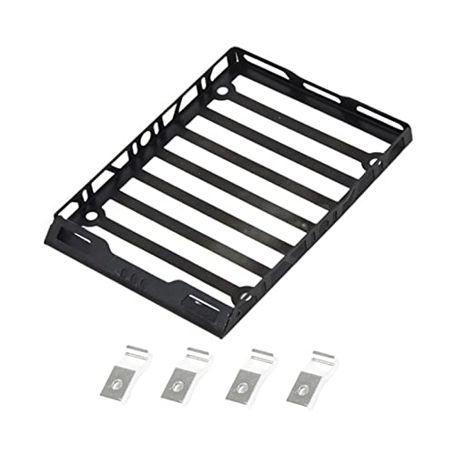 Wivplex Metall Gepäckträger Dach Rack, for FMS, for EazyRC, for Arizona, for Jeep, 1/18 RC Auto Dachgepäckträger für Spielzeugautos(Black) von Wivplex