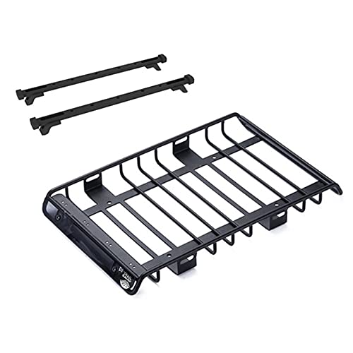 Wivplex Metall Gepäckträger Dach Rack, for Traxxas, TRX4 TRX6, for Axial, SCX10 III 90046 AXI03007 1/10 RC Crawler Mit Befestigungs Schiene Dachgepäckträger für Spielzeugautos von Wivplex