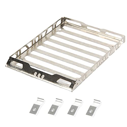 Wivplex Metall-Gepäckträger-Dachgepäckträger, for Xiaomi, Jimny 1/16 RC-Auto Dachgepäckträger für Spielzeugautos(Silver) von Wivplex
