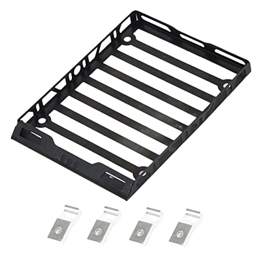 Wivplex Metall-Gepäckträger-Dachgepäckträger, for Xiaomi, for Jimny, 1/16 RC-Auto Dachgepäckträger für Spielzeugautos(Black) von Wivplex