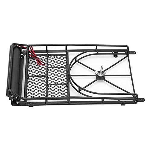 Wivplex Metalldachgepäckträger, for HSP, for Traxxas, RC Crawler Car mit Lichtleiste Dachgepäckträger für Spielzeugautos von Wivplex