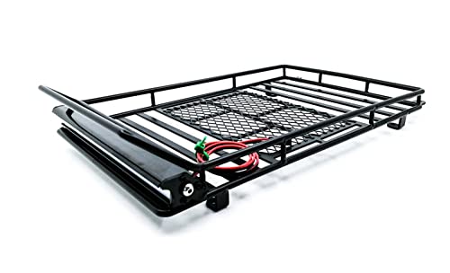 Wivplex Metalldachträger Gepäckträger 1/10 RC Auto Trx4, for RC4WD, Cherokee Wrangler, for Axial, Scx10 Dachgepäckträger für Spielzeugautos(B) von Wivplex