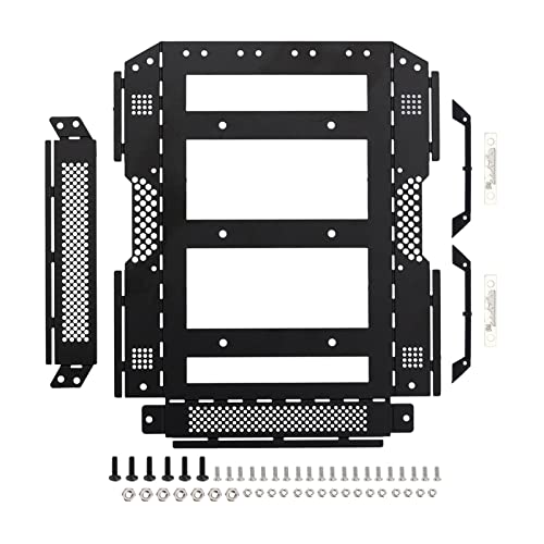 Wivplex Metallgepäck-Dachträger 1/24 RC Crawler Car, for Axial, SCX24 AXI00002T1 AXI00002T2 2019, for Jeep, Wrangler JLU CRC Dachgepäckträger für Spielzeugautos von Wivplex