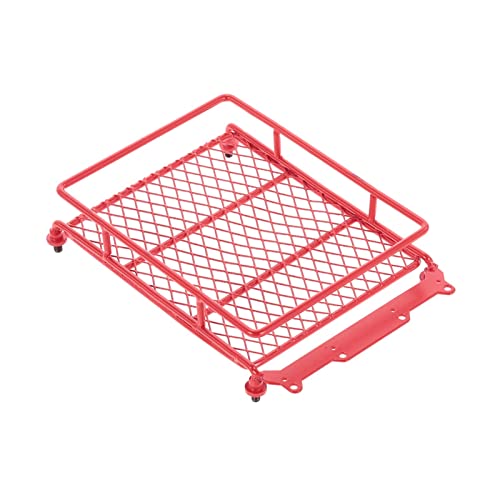 Wivplex RC 1/10 Metall Dach Rack Gepäck Träger, for Axial, SCX10 D90, for Traxxas, -4, CC01 Zubehör Dachgepäckträger für Spielzeugautos(Red) von Wivplex