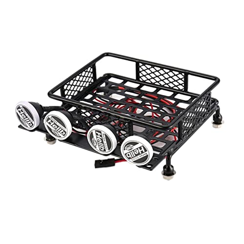 Wivplex RC Auto Dachgepäckträger Gepäckträger Allgemeiner Typ Mit 4 Runden Lichtleisten Truck Crawler CC01 CR01 SCX10, for RC4WD, Dachgepäckträger für Spielzeugautos Wivplex RC Auto Dachgepäckträger Gepäckträger Allgemeiner Typ Mit 4 Runden Lichtleisten Truck Crawler CC01 CR01 SCX10, for RC4WD, Dachgepäckträger für Spielzeugautos von Wivplex