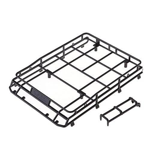 Wivplex Schwarz Gepäck Träger Dach Rack MN-90 D90 1/12 RC Crawler Auto DIY Teile Dachgepäckträger für Spielzeugautos Wivplex Schwarz Gepäck Träger Dach Rack MN-90 D90 1/12 RC Crawler Auto DIY Teile Dachgepäckträger für Spielzeugautos von Wivplex