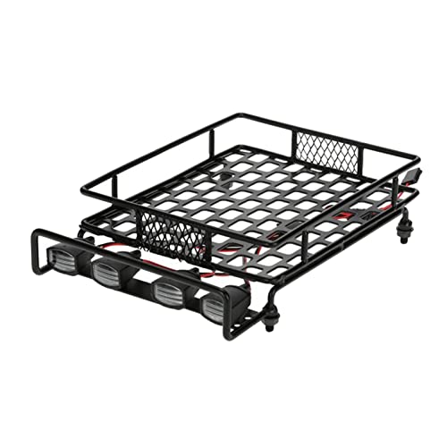 Wivplex Upgrade Teile Metall Dach Rack 2 Weiß 2 Rot Licht, for Traxxas, for HSP Dachgepäckträger für Spielzeugautos Wivplex Upgrade Teile Metall Dach Rack 2 Weiß 2 Rot Licht, for Traxxas, for HSP Dachgepäckträger für Spielzeugautos von Wivplex