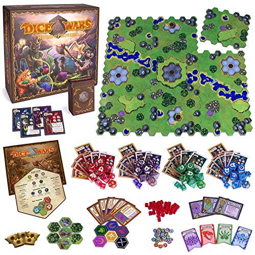 Dice Wars: Heroes of Polyhedra | Tabletop Fantasy Strategy Game | Giant Dice and Infinite Replay Value von Wiz Dice
