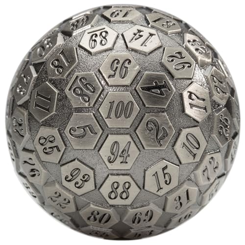 Wiz Dice - Kugel des prädestinierten Schicksals - 100-seitige Metallwürfel für Tisch-RPG-Abenteuerspiele - D100 polyedrische Würfel, geeignet für Dungeons and Dragons und Würfelspiele gleichermaßen - Wiz Dice - Kugel des prädestinierten Schicksals - 100-seitige Metallwürfel für Tisch-RPG-Abenteuerspiele - D100 polyedrische Würfel, geeignet für Dungeons and Dragons und Würfelspiele gleichermaßen - von Wiz Dice