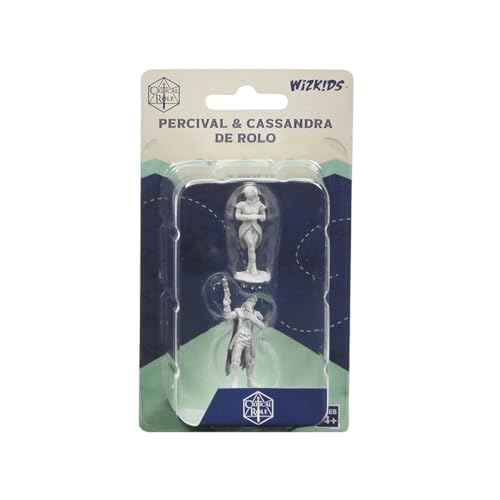 WizKids Critical Role Unpainted Miniatures Percival & Cassandra de Rolo Figuren, Grau von WizKids