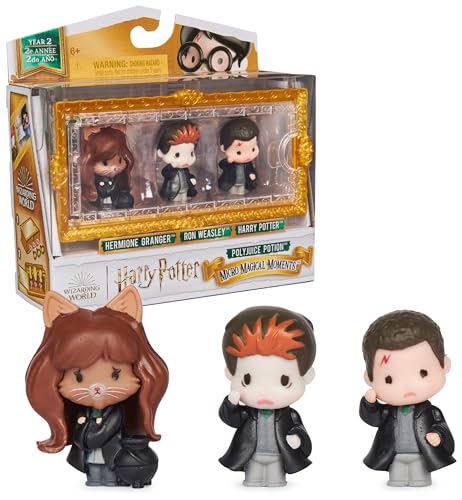 Wizarding World Harry Potter - Micro Magical Moments Sammelfiguren Multipack "Vielsaft-Trank" mit Harry, Hermine, Ron und Setzkasten, Spielzeug für Kinder ab 6 Jahren, Fanartikel (sortiert) von Wizarding World