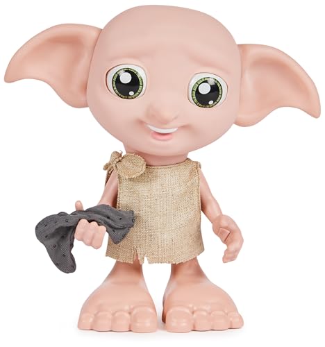 Wizarding World , Harry Potter, 21,6 cm Magical Dobby Interaktive Elfenpuppe mit Socke und über 35 Lauten und Phrasen, Spielzeug für Mädchen ab 6 Jahren (Spin Master 6069166) (Spanisch/Portugiesisch) von Wizarding World