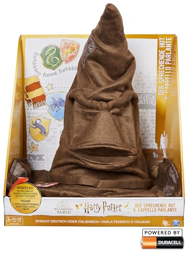 Wizarding World Harry Potter - Interaktiver Sprechender Hut mit Sound, Spielzeug für Kinder ab 5 Jahren, offiziell lizenzierter Fanartikel, Braun von Wizarding World