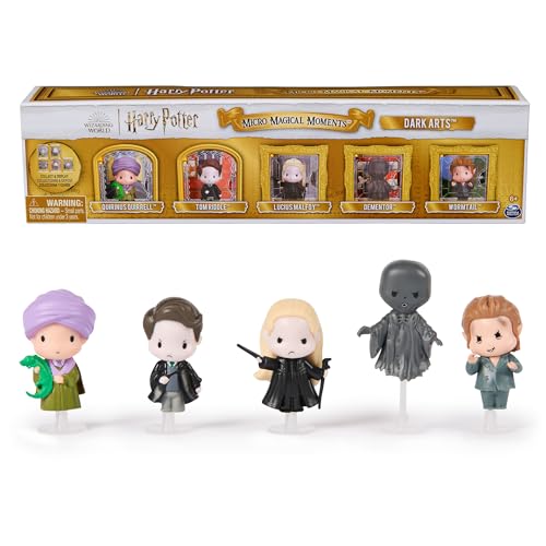 Wizarding World Harry Potter, Micro Magical Moments Dark Arts Figuren-Set & Vitrinen (Amazon Exclusive), Kinderspielzeug ab 6 Jahren, 5er-Pack von Wizarding World