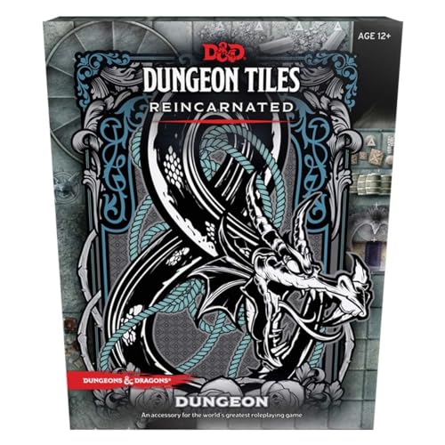 Avalon Hill WOCC4913 - Dungeons und Dragons: RPG Dungeon Tiles Reincarnated: Dungeon, 16 von Wizards of the Coast
