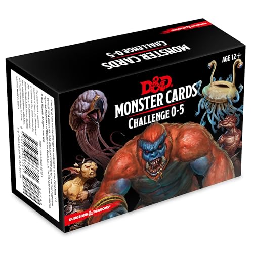 Gale Force Nine GF973923 Dungeons & Dragons: Monster Cards, Challenge 0-5 (179 Cards) von Wizards of the Coast