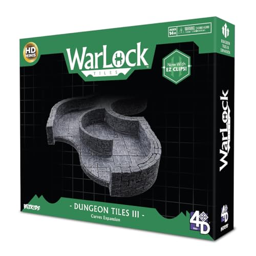 WizKids LLC, Warlock Tiles: Dungeon Tile III - Curves, Accessory, Ages 14+ von WizKids