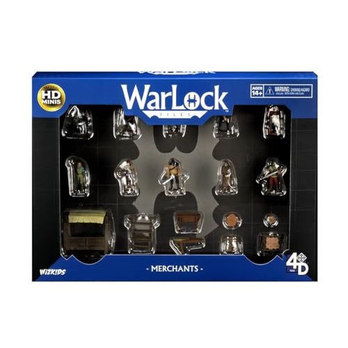 WizKids , Warlock Tiles: Accessory - Merchants, 1 + Players, Ages 12+, 30 to 60 Minutes Playing Time von WizKids
