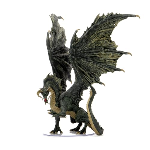 WizKids D&D: Icons of The Realms : Schwarzer Drache für Erwachsene | DnD Miniaturen Halloween von WizKids