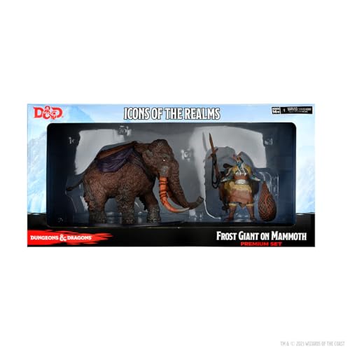 Wizkids Games D&D Icons of The Realms Miniatures: Snowbound Frost Giant and Mammoth Premium Set (Set 19) - EN von Wizkids Games