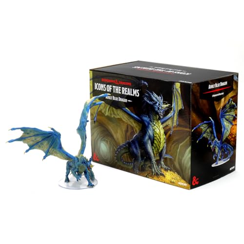 WizKids D&D Icons of The Realms: Blauer Drache für Erwachsene Figur | DnD Miniaturen Halloween von WizKids