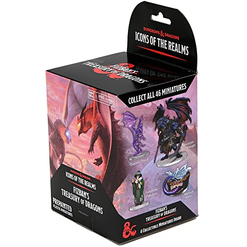 D&D Icons of The Realms: Fizban's Treasury of Dragons - Booster (Set22) - Contains 4 Miniatures, Pre-Painted, Pre-Assembled, Dungeons & Dragons von WizKids