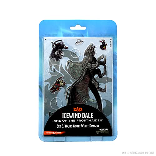 D&D Idols of The Realms Miniatures: Icewind Dale: Rime of The Frostmaiden: 2D Set 3 (Young Adult White Dragon) von WizKids
