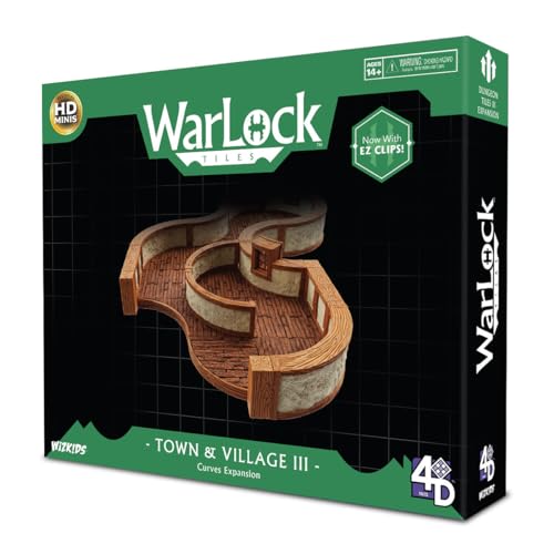 Wiz Kids LLC, Warlock Tiles: Town & Village III - Curves, Accessory, Ages 14+ von Wizkids Games