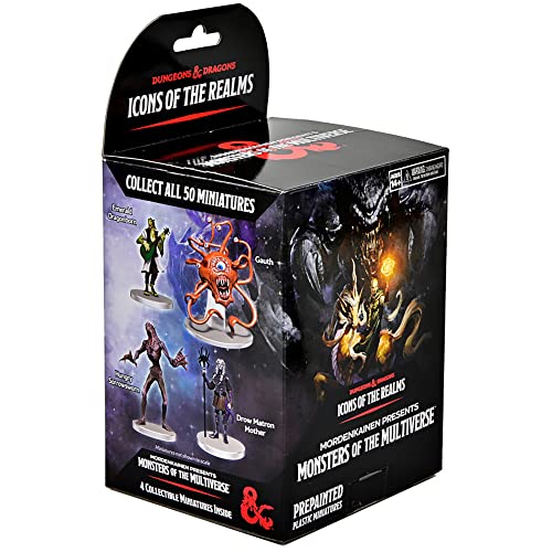 WizKids Spiele D&D Icons of The Realms Miniaturen: Booster Mordenkainen präsentiert Monster des Multiversums (Set 23) – Single Booster – 4 vorgemalte Miniaturen, zufällig Sortiert von WizKids