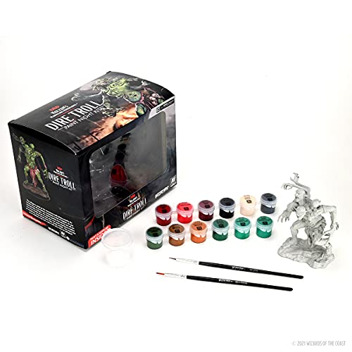 Wizkids Games WZK90291 Dungeons & Dragons Nolzur's Marvelous Miniaturfiguren Paint Night Kit D&D Miniatur-Bemalungsset Nr. 4 Dire Troll, Grau von WizKids