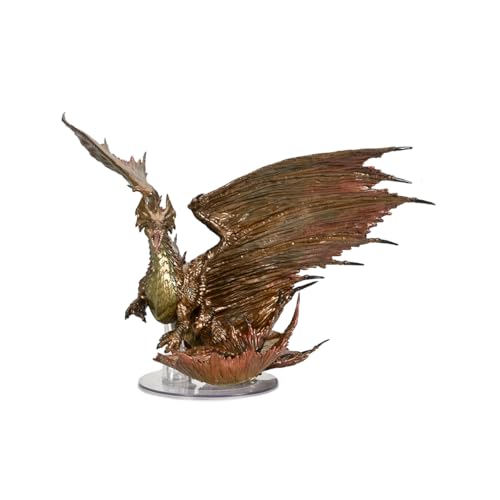 WizKids D&D Icons of The Realms Figur Adult Brass Drache, 30 cm von WizKids