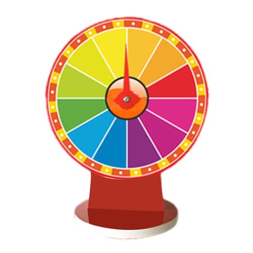 30 cm Spin the Wheel 4/12 Farben, wiederverwendbare Roulette-Räder, DIY Spinnrad, Preisrad mit stabilem Ständer und Marker, Glücksrad für Karneval, Party, Trinkspiele (B) von Wizoowip