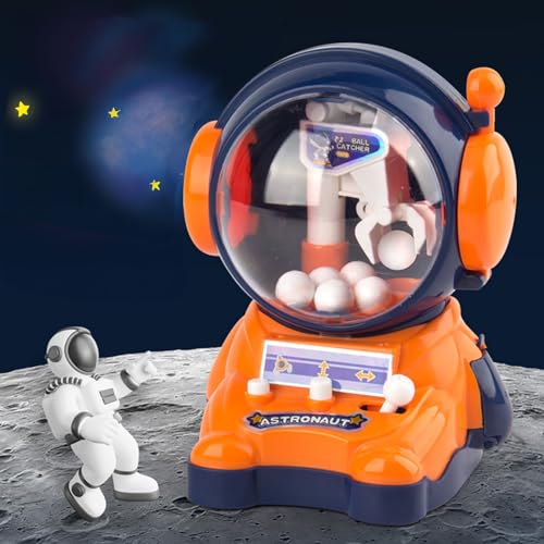 Mini-Astronauten-Klauenmaschine, Mini-Arcade, 5 Bälle, Greifmaschine, Spender, Greifmaschine, Spiele für Kinder, Mädchen, Jungen, kleine Partyspielzeuge (Blau Weiss) von Wizoowip