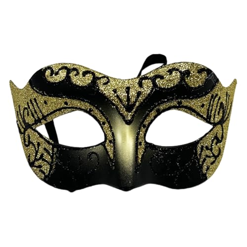 Wizoowip Elegante Party-Maske für Paare, Maskerade, venezianisch, für Halloween-Kostüm im Retro-Design, geheimnisvoll Golden Wizoowip Elegante Party-Maske für Paare, Maskerade, venezianisch, für Halloween-Kostüm im Retro-Design, geheimnisvoll Golden von Wizoowip