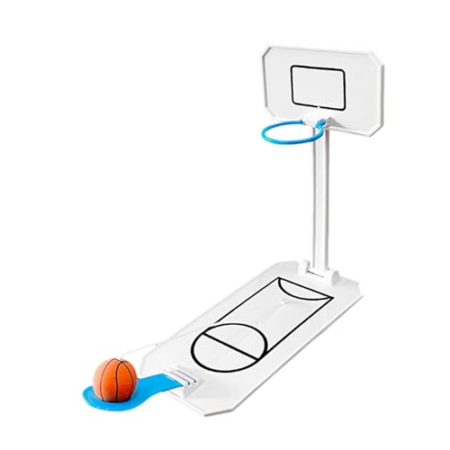 Wizoowip Mini-Desktop-Basketballspiel, Mini-Basketball, lustiges interaktives Eltern-Kind-Sportspielspielzeug für Kinder und Erwachsene, Mini-Finger-Basketballspiel Weiß von Wizoowip