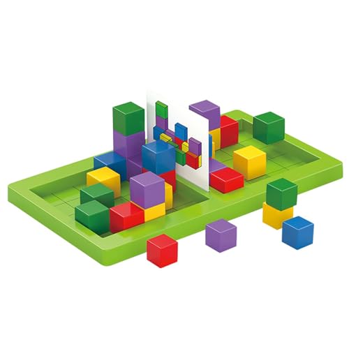Wizoowip Spiel Balance-Spiel, Stapelblöcke 2-Spieler-Kampf, Bausteine ​​für 2-Jährige, interaktives Bauspielzeug für Eltern und Kinder, Turm-Lernspiele für Kinder, Jungen, Partyreisen Grün von Wizoowip
