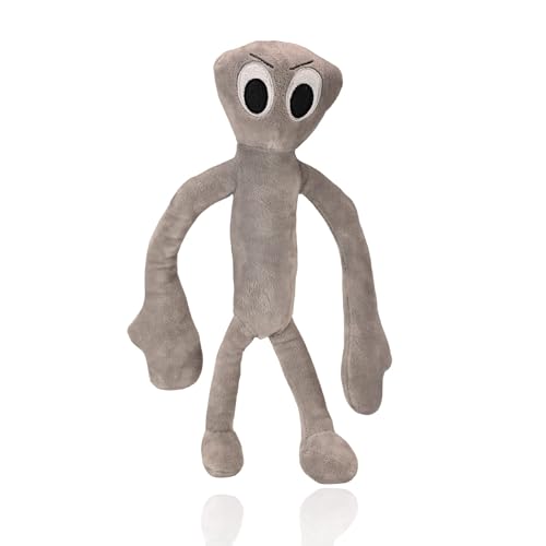 Wiztex Rain Bow Friends Kuscheltier - 30 cm Stuffed Animals Hacki Backi - Animierte Plüschtier - Rain Bow Friends Lookies für Fans - Plüsch Monster (Grey Long Monster) von Wiztex