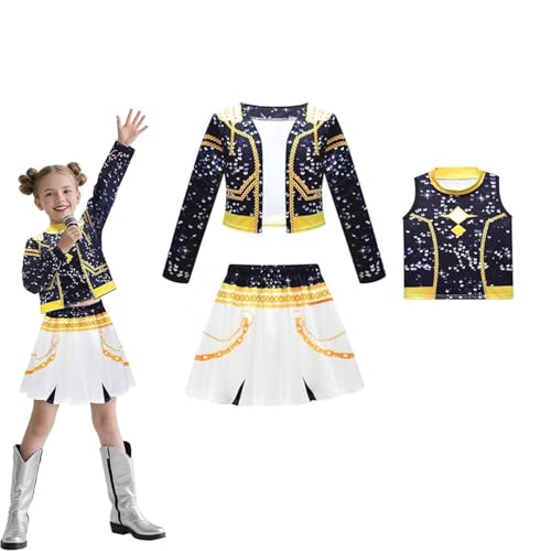Wizvox Cosplay-Kostüm für Mädchen Anime-Cosplay-Kostüm mit Mantel, Oberteil und Shorts für Mädchen,A-110 von Wizvox