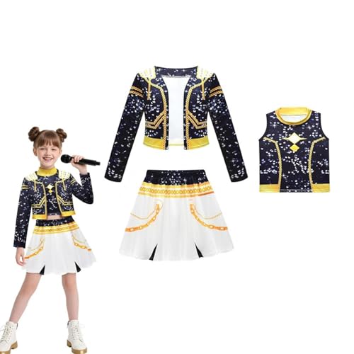 Wizvox Cosplay-Outfits Popsängerin-Kostüm, Halloween-Party, Cosplay, komplettes Bühnenoutfit-Set,A-160 von Wizvox