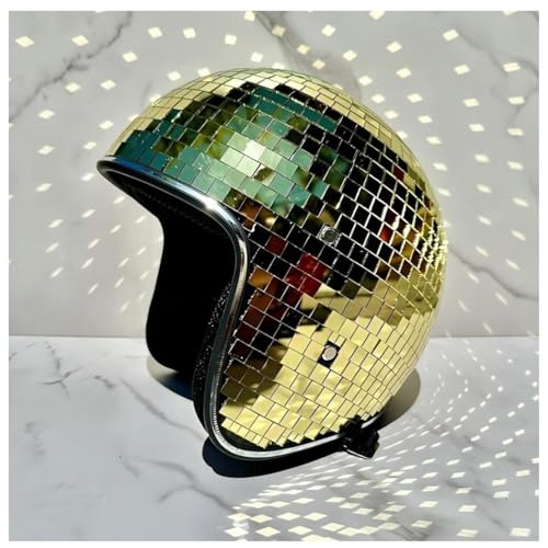 Wizvox Disco Helm, Um Die Wilde Disco Ball Hat Mit Dem Glanz Von Glasfliesen Passen Disco Ball Hats Stage Bar Party,gold Wizvox Disco Helm, Um Die Wilde Disco Ball Hat Mit Dem Glanz Von Glasfliesen Passen Disco Ball Hats Stage Bar Party,gold von Wizvox