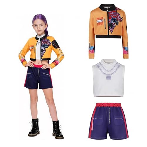 Wizvox Halloween-Cosplay-Kostüme Popsängerin für Rollenspiele, Halloween-Kostüme für Kleinkinder,C-130 von Wizvox